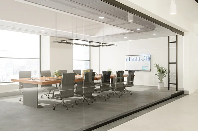 Frameless Interior Glass Partitions Commercial